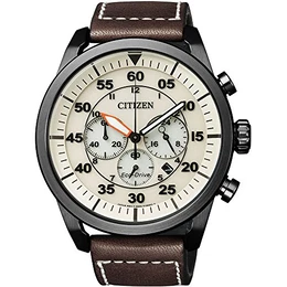 Herren Chronograph Quarz Uhr mit Leder Armband CA4215-04W