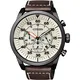 CITIZEN Herren Chronograph Quarz Uhr mit Leder Armband CA4215-04W