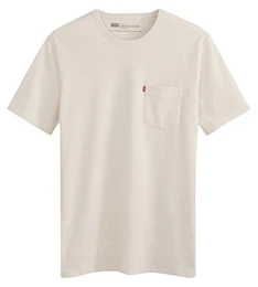 Levi''''s Herren T-Shirt SS Sunset Pocket, Medium, Elfenbein