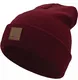 urban ace   Street Classics   Beanie, Mütze, mit Lederpatch   Damen, Herren   für das ganze Jahr, weicher Stoff (Ruby)