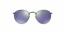 Unisex Round Metal Sonnenbrille, Mehrfarbig (Gestell: bronze/kupfer, Gläser: blau verspiegelt 167/68), Medium (Herstellergröße: 50)