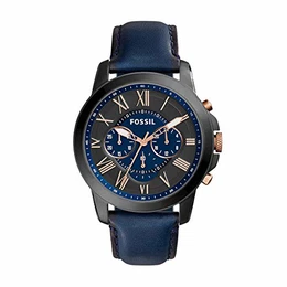 Herren Chronograph Quarz Uhr mit Leder Armband FS5061