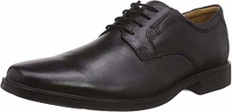 Herren Tilden Plain_Derby, Schwarz (Black Leather), 43 EU