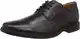 Clarks Herren Tilden Plain_Derby, Schwarz (Black Leather), 43 EU