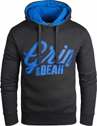 Slim fit Signatur Logo Jacke Kapuze Hoodie Sweatshirt Kapuzenpullover, schwarz, M, GEC469
