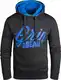 Grin&Bear Slim fit Signatur Logo Jacke Kapuze Hoodie Sweatshirt Kapuzenpullover, schwarz, M, GEC469