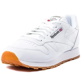 Herren Classic Leather Low-Top, Weiß (White/Gum), 45 EU