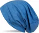 styleBREAKER Klassische Slouch Beanie Mütze, leicht und weich, Longbeanie, Unisex 04024018, Farbe:Blau meliert