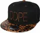 styleBREAKER Snapback Cap ''''DDPE'''' im Leo Design mit Schlangen Prägung, Baseball Cap, verstellbar, Unisex 04023034, Farbe:Schwarz-Dunkelbraun