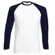Fruit of the Loom Herren, Regular Fit, T-Shirt, Baseball M,Weiß / Tief Marineblau