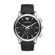 Emporio Armani Herren Chronograph Quarz Uhr mit Leder Armband AR1828