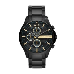 Herren Chronograph Quarz Uhr mit Edelstahl Armband AX2164