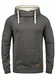 Blend Sales Herren Kapuzenpullover Hoodie Pullover Mit Kapuze Cross-Over-Kragen Und Fleece-Innenseite, Größe:M, Farbe:Pewter Mix (70817)