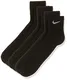 Nike Unisex Socken Value Cotton Quarter 3 er Pack, Schwarz (Black/White),38-42