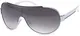 FEINZWIRN sportliche Sonnenbrille Novara mit Verlaufsglas und Monoscheibe + Brillenbeutel - Sonnenbrillen Unisex (Weiß)
