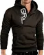 Grin&Bear Slim fit Halfzip Jacke Kapuze Hoodie Sweatshirt Kapuzenpullover, dunkelgrau, M, GEC401