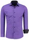 Jeel Herren-Hemd Langarm - Slim-Fit - Business Freizeit Hochzeit - Bügelleicht - Lila S