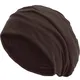 style3 Slouch Beanie aus atmungsaktivem, feinem und leichten Jersey Unisex Mütze Haube Bini Einheitsgröße, Farbe:Coffee