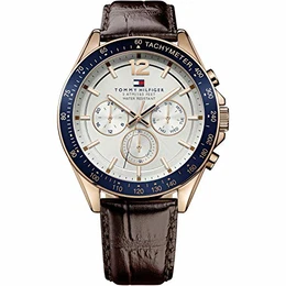 Herren Analog Quarz Uhr mit Leder Armband 1791118