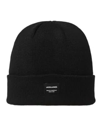 Herren Mütze Strickmütze Beanie JACDNA, Farbe:Schwarz, Artikel:-Black