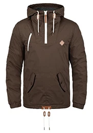 !Solid Till Herren Übergangsjacke Schlupfjacke Herrenjacke gefüttert mit Kapuze, Größe:M, Farbe:Coffee Bean (5973)