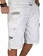 Geographical Norway Herren Cargo Short Sommer Bermuda kurze Hose Shorts [GN - People - Weiss - Gr.M]