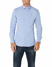 Herren Original Stretch Lang - Regulär Slim Fit Freizeithemd Blau (LAVENDER LUSTRE 556), M