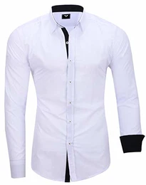 Herren Hemd, TwoFace Weiss S