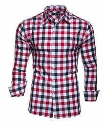 Herren Hemd, DOPPELFARBIG Rot S