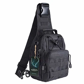 G4Free Tactical Sling Rucksack Militär Schultertasche EDC Brusttasche für Outdoor Sport Camping Wandern Schwarz G4Free Tactical Sling Rucksack Militär Schultertasche EDC Brusttasche für Outdoor Sport Camping Wandern Schwarz