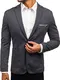 BOLF Herren Sakko Sweatjacke Slim Fit Blazer Anzug RIPRO 1652 Dunkelgrau M [4D4]
