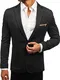 BOLF Herren Sakko Sweatjacke Slim Fit Blazer Anzug RIPRO 1652 Schwarz M [4D4]