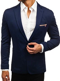 Herren Sakko Sweatjacke Slim Fit Blazer Anzug RIPRO 1652 Dunkelblau M [4D4]