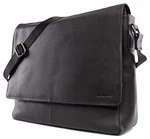 LEABAGS Oxford Umhängetasche Leder Laptoptasche 15 Zoll Schwarz