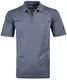 Ragman Herren Softknit-Polo mit Zip, fein gestreift S, Azur-778