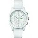 Lacoste Herren-Armbanduhr Analog Quarz Silikon 2010823,weiß