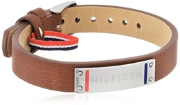 Herren-Armband Edelstahl Leder 22 cm-2700680