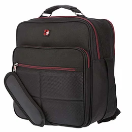 Hochwertiger Flugbegleiter Umhängetasche Arbeitstasche Herrentasche in Schwarz im Hochformat