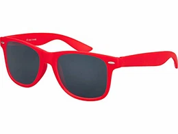 Sonnenbrille UV400 CAT 3 CE Rubber - mit Federscharnier für Damen & Herren (rot - smoke)