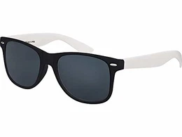 Sonnenbrille UV400 CAT 3 CE Rubber - mit Federscharnier für Damen & Herren (hellgrau/schwarz - smoke)