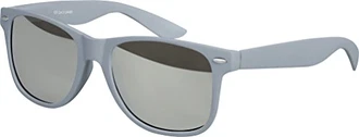 Balinco Sonnenbrille UV400 CAT 3 CE Rubber mit Federscharnier für Damen & Herren grau/silber