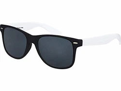 Balinco Sonnenbrille UV400 CAT 3 CE Rubber mit Federscharnier für Damen & Herren weiß/schwarz