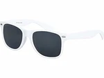 Balinco Sonnenbrille UV400 CAT 3 CE Rubber mit Federscharnier für Damen & Herren weiß/smoke