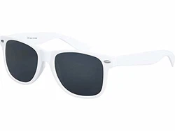 Balinco Sonnenbrille UV400 CAT 3 CE Rubber mit Federscharnier für Damen & Herren weiß/smoke