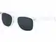 Balinco Sonnenbrille UV400 CAT 3 CE Rubber - mit Federscharnier für Damen & Herren (weiß - smoke)