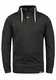 Solid SDTripTroyer Herren Sweatshirt Troyer Pullover mit Stehkragen Knopfverschluss Reißverschluss Kordelzug Rippbündchen Baumwollmischung Regular fit, Größe:L, Farbe:Dark Grey Melange (8288)