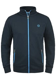 !Solid BennTrack Herren Sweatjacke Cardigan Ohne Kapuze Mit Reißverschluss Stehkragen Und Fleece-Innenseite, Größe:M, Farbe:Insignia Blue (1991)