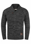 !Solid Herren Winterpullover Phil mit Schalkragen Schwarz