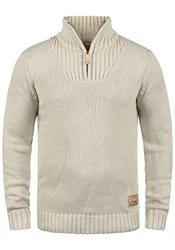 !Solid Herren Winter Pullover Troyer Petro Oyster Grey