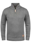!Solid Herren Winter Pullover Troyer Petro Grau Melange (8236)